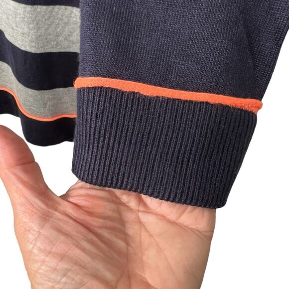 Vince Camuto Grey Black Striped Sweater Dress Size Medium - Picture 6 of 9